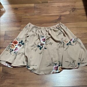 Floral Tan Skirt (off shoulder)